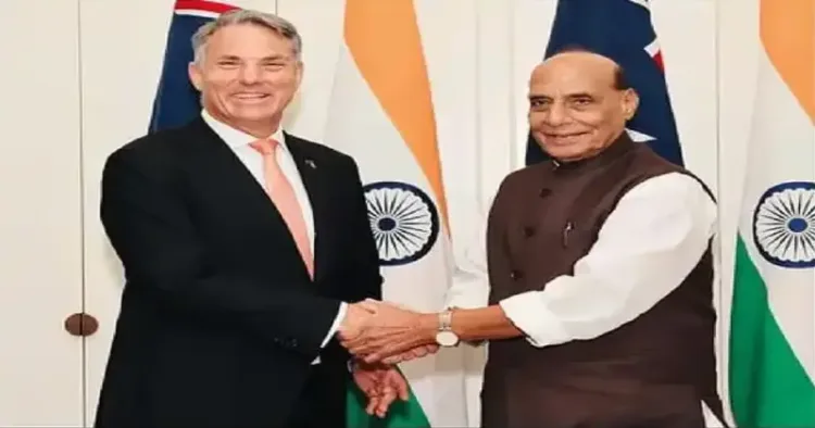 Australia Defence Minister Richard Marles and Defence Minister Rajnath Singh(File Photo)