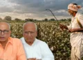 (Left) Bharatiya Kisan Sangha National General Secretary Mohini Mohan Mishra ji (Right) Padma Shri awardee Shrirang Devba Lad address the media on the issue of BT cotton
