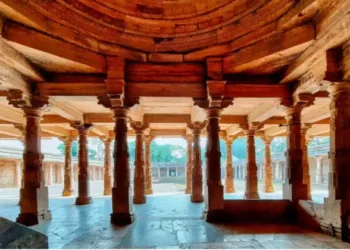 Interior of Bhojshala in Dhar
