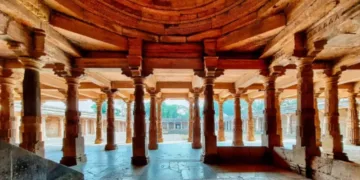 Interior of Bhojshala in Dhar