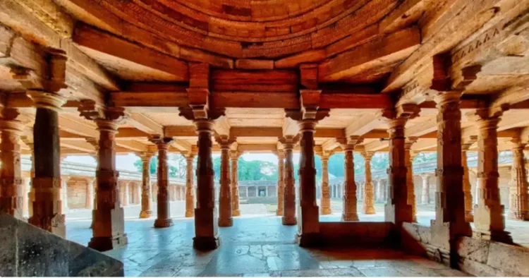 Interior of Bhojshala in Dhar