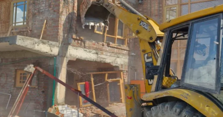 House worth Rs 2 crore of drug peddler bulldozed in J&K