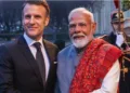(Left) French President Emmanuel Macron (Right) PM Narendra Modi
