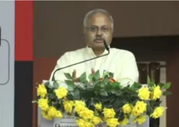 Sunil Ambekar (Akhil Bharatiya Prachar Pramukh Rashtriya Swayamsevak Sangh addressing the gathering in Patna