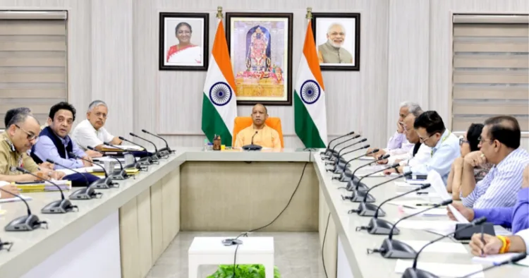Uttar Pradesh Chief Minister Yogi Adityanath reviewing meeting for upcoming Tourist Circuit