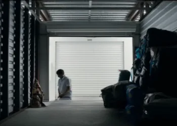 Indian man shifting the Ganesha murti from the house to the storage unit(Image is the screengrab of the video sourced from the X platform)