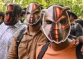 Picture from the site of protest