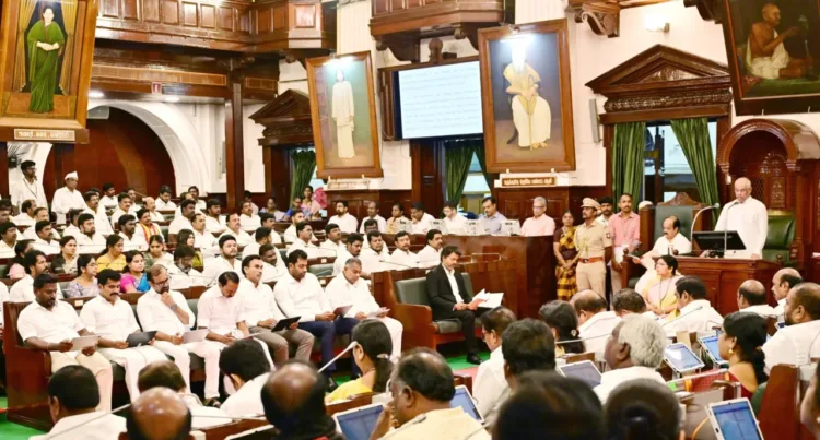 Tamil Nadu Governor Rajendra Vishwanath Arlekar addressing the first session of the 17th Tamil Nadu Legislative Assembly on June 18, 2026.