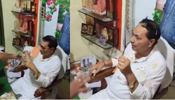 TMC Leader Ujjal Biswas Pelted With Eggs by Protesters