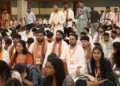 ABVP delegates deliberating during the last day of the National Executive Council (NEC) meeting in Bhubaneswar.