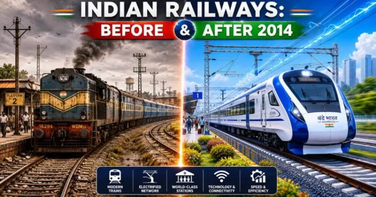 A decade transformed Indian Railways through electrification, speed, safety and modern infrastructure under PM Modi's vision