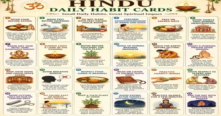 Sanatan Dharma teaches that spiritual growth is built through simple daily actions performed with sincerity, discipline, and devotion