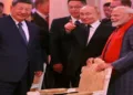 Chinese President Xi Jinping, Russian President Vladimir Putin and Prime Minister Narendra Modi