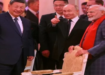 Chinese President Xi Jinping, Russian President Vladimir Putin and Prime Minister Narendra Modi