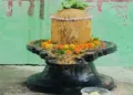 A massive 200-kg Shivling recovered from the waters of the Ganga in Varanasi