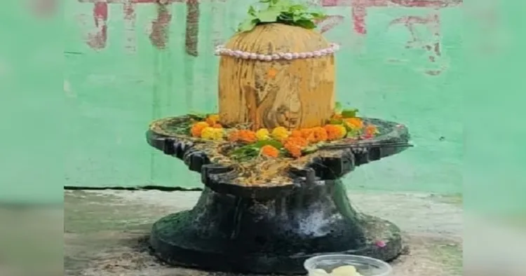 A massive 200-kg Shivling recovered from the waters of the Ganga in Varanasi