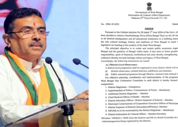 West Bengal Chief Minister Suvendu Adhikari (Left)