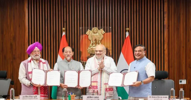 Centre signs historic tripartite MoU with Assam and Nagaland for oil and gas exploration and production