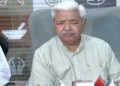 VHP International Working President Alok Kumar addressing the media