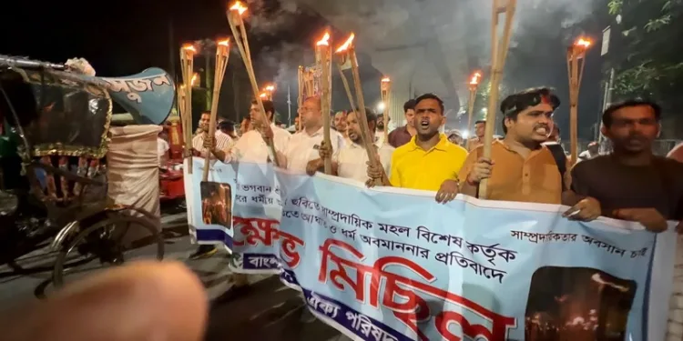 Bangladesh Dhaka University Hindu students demand arrests after Islamists desecrate Bhagwan Ram’s murti in Gaibandha