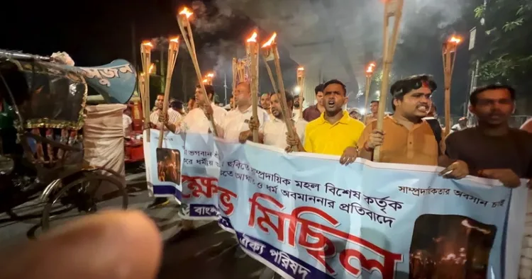 Bangladesh Dhaka University Hindu students demand arrests after Islamists desecrate Bhagwan Ram’s murti in Gaibandha