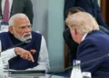 Prime Minister Narendra Modi with US President Donald Trump