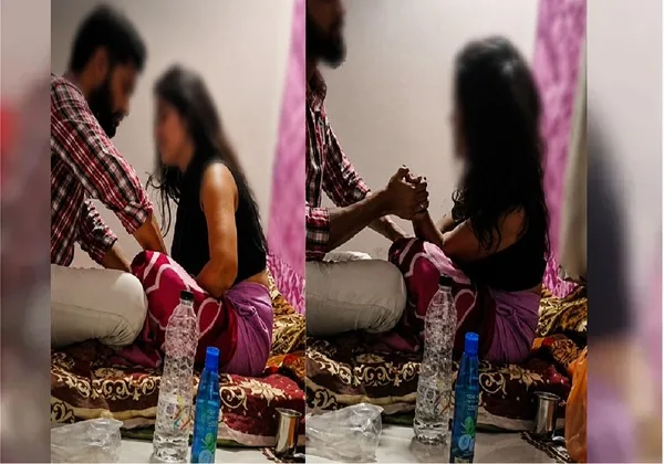 Screen grab of the viral video of Ayaaz Madare and the victim