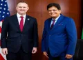 United States Trade Representative Jamieson Greer and Union Commerce and Industry Minister Piyush Goyal