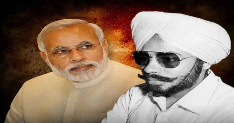PM Narendra Modi disguised as a Sardar during 1975 Emergency (This is an AI generated image)