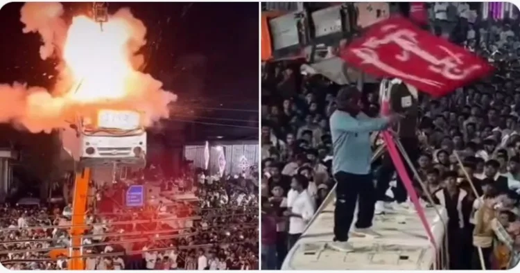 Viral Video of Crane-Hoisted Van Explosion During Muharram Procession Sparks Nationwide Outrage