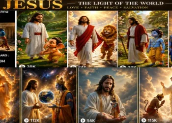 AI generated video depicts Jesus as the father of Hindu deities