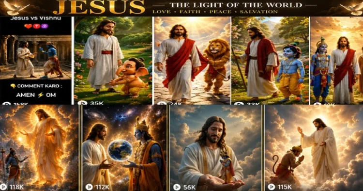 AI generated video depicts Jesus as the father of Hindu deities