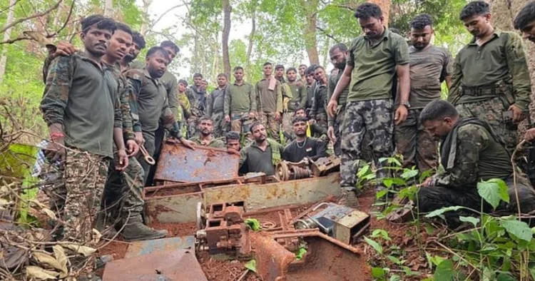 Gadchiroli Police, CRPF destroy massive maoist weapons manufacturing facility and buried arms cache in Maharashtra