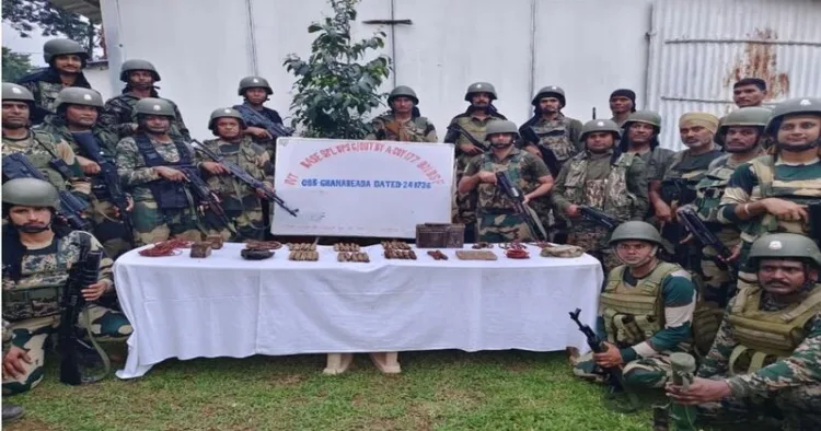 BSF and the District Voluntary Force recovered a concealed Maoist explosives dump during a joint anti-Naxal operation in Malkangiri district