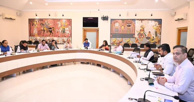 Chief Minister Mohan Charan Majhi chairs the Cabinet meeting at Lok Seva Bhawan in Bhubaneswar on July 1, 2026