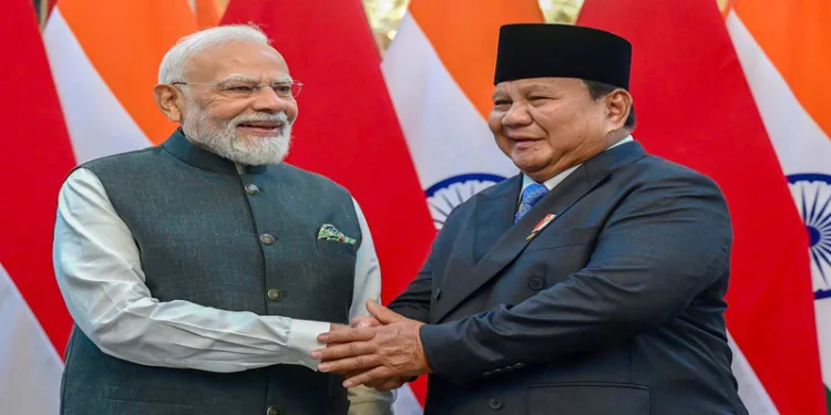 Prime Minister Narendra Modi and Indonesia President Prabowo Subianto