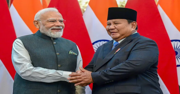 Prime Minister Narendra Modi and Indonesia President Prabowo Subianto