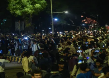New Delhi, Jul 22 (ANI): Protesters in large numbers continue their protest at Jantar Mantar in support of the Cockroach Janata Party (CJP), demanding the resignation of Union Education Minister Dharmendra Pradhan over alleged examination irregularities and NEET paper leak, in New Delhi on Wednesday. (ANI Photo/Rahul Singh)