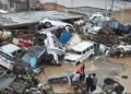 Vehicles washed away in J&K, due to torrential rain