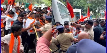 ABVP protest against KPSC irregularities