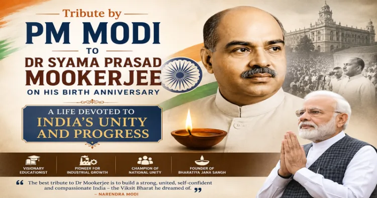 PM Modi Pays Tribute to Dr Syama Prasad Mookerjee on 125th Birth Anniversary