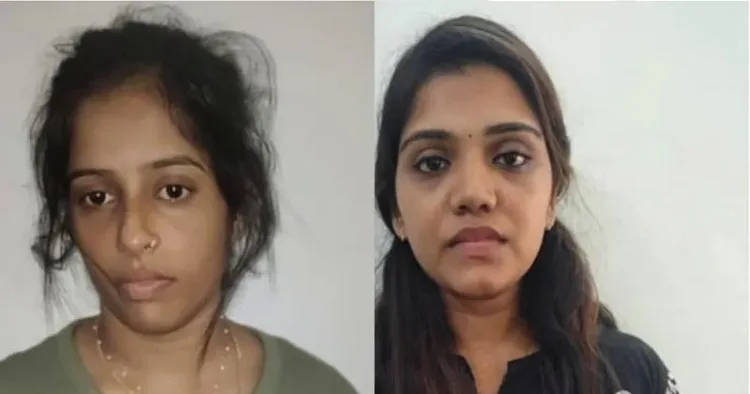 Accused teachers Kavya and Keerthana