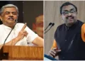 (Left) KPCC B.K. Hariprasad (Right) BJP Leader Ram Madhav