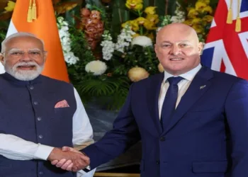 Prime Minister Narendra Modi and New Zealand Prime Minister Christopher Luxon