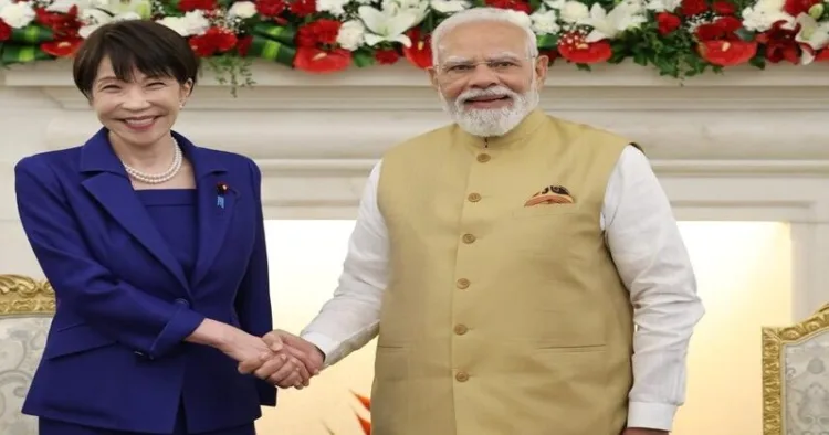Japanese Prime Minister Sanae Takaichi and Prime Minister Narendra Modi