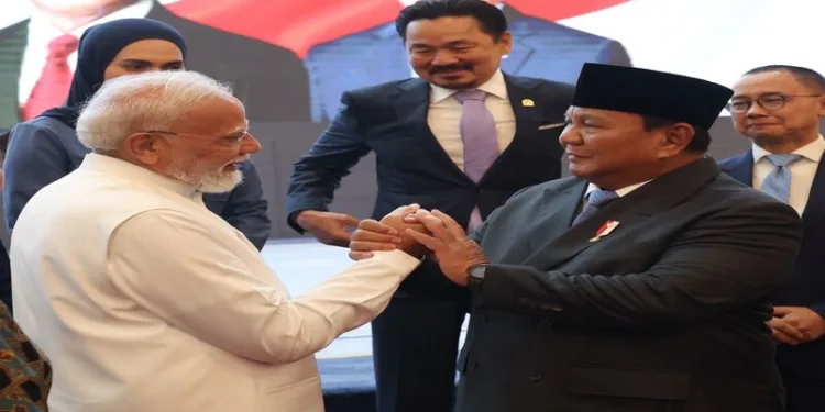 Prime Minister Narendra Modi and Indonesia President Prabowo Subianto