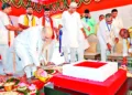 Home Minister Amit Shah laying foundation stone for 125-foot Dr Syama Prasad Mookerjee statue in Kolkata