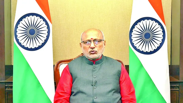 Vice-President CP Radhakrishnan addressing audience at IIAS virtually
