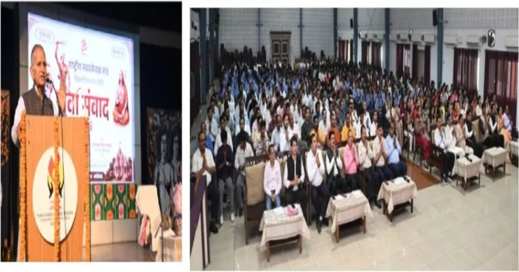 RSS Pracharak V Bhagayya Ji Addressing the ‘Yuva Samvad’ programme in Ranchi
