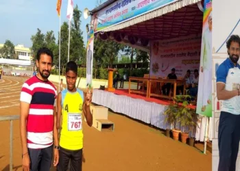 ‘Coach Sir’ Vaijnath Kale with Dilip Mahadu Gavit, a para-athlete
